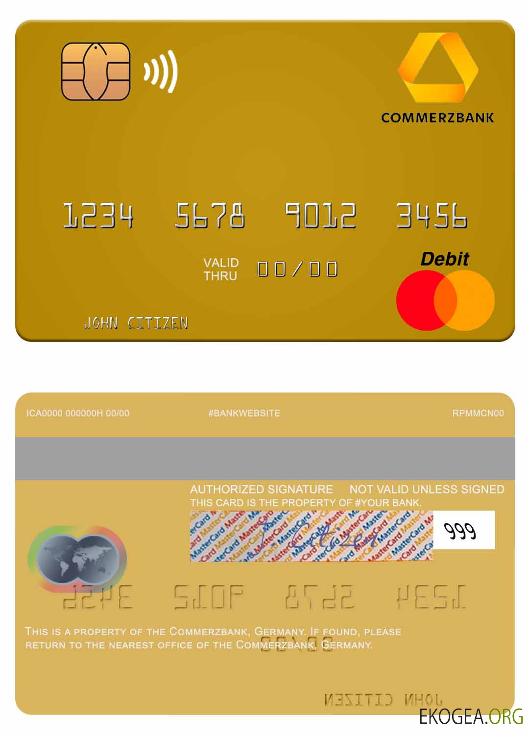 Carte Mastercard de la Commerz Bank en Allemagne